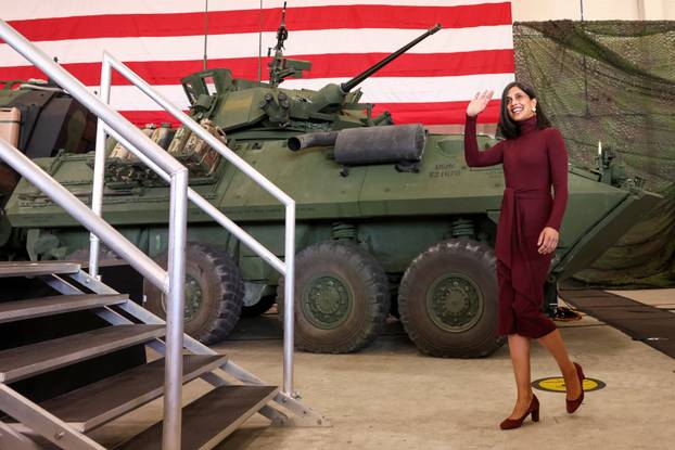 U.S. first lady Trump and second lady Vance visit North Carolina