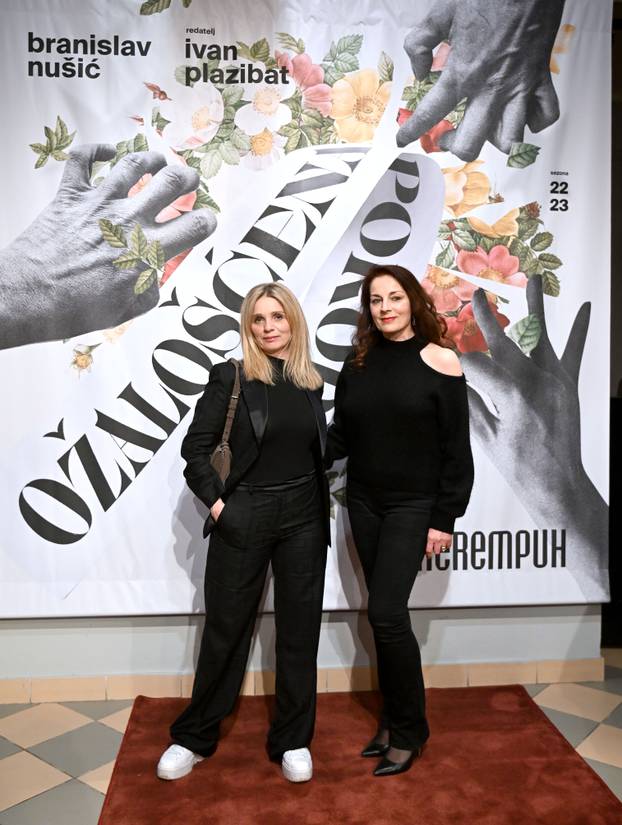 Zagreb: Dolazak uzvanika na premijeru predstave "Ožalošćena porodica" u Kerempuhu