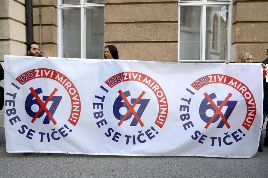 Zagreb: Sindikati prosvjeduju protiv mirovinske reforme