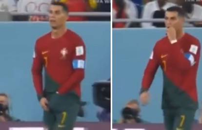 Cristiano, što ti je to!? Zavukao je ruku u hlačice pa pojeo nešto