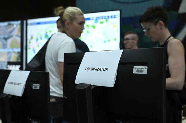 Zagreb: Obilazak Stožera za provedbu mjera sigurnosti povodom održavanja koncerta glazbenika Marka Perkovića Thompsona na prostoru Hipodroma