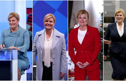 Kolinda vjerna plavoj boji: Opet je istaknula broš s trobojnicom