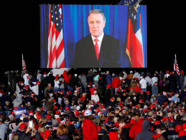 U.S. President Trump campaigns with Republican Senator Loeffler ahead of Georgia U.S. Senate runoffs in Dalton