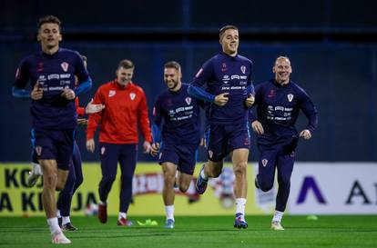 Zagreb: Trening nogometne reprezentacije uoči utakmice s Latvijom