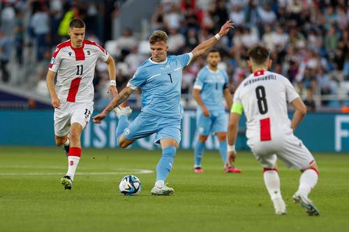 UEFA U21, U 21 EM, Georgien - Israel, Viertelfinale, 01.07.2023, Tiflis Eden KARZEV ( 7, Israel), UEFA U21-Fussball-Euro