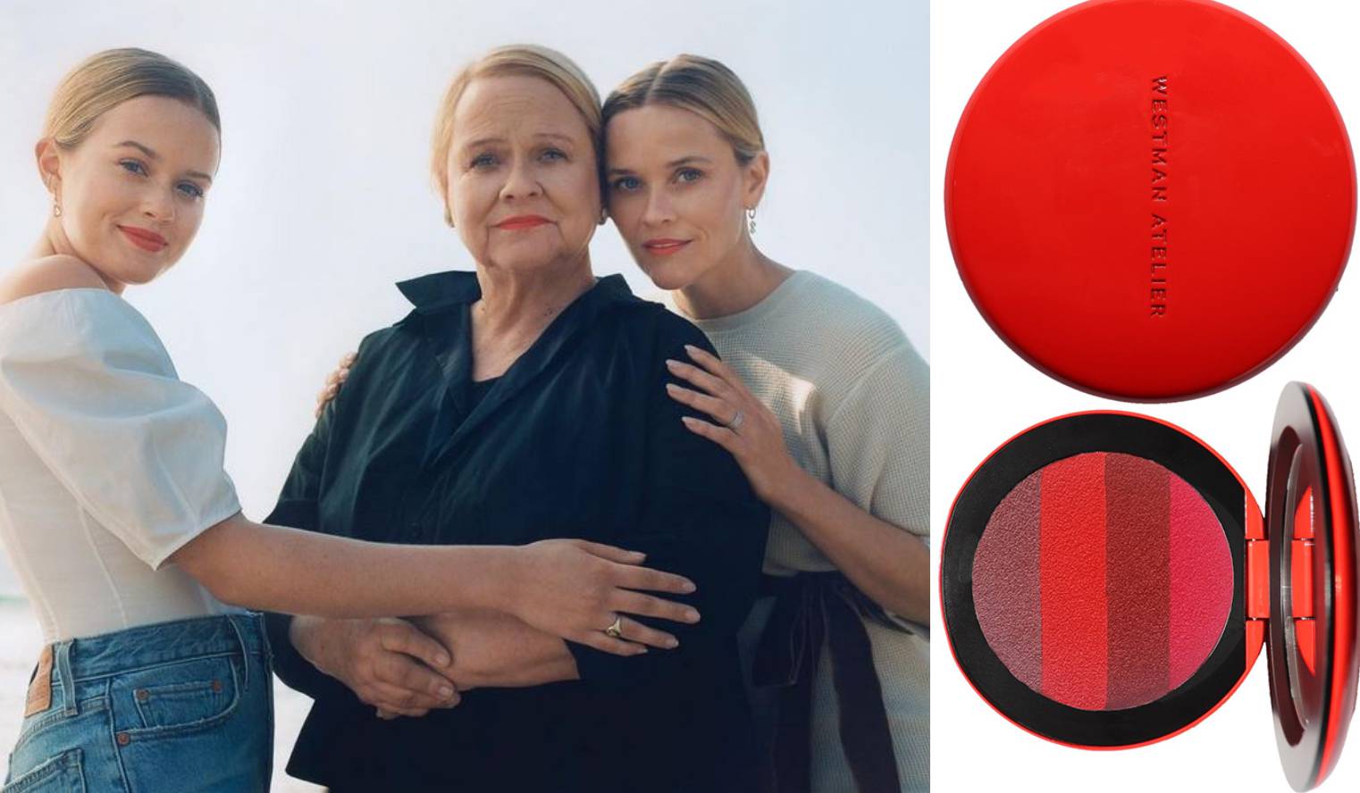 Reese Witherspoon, njezina kći i mama nose istu nijansu ruža