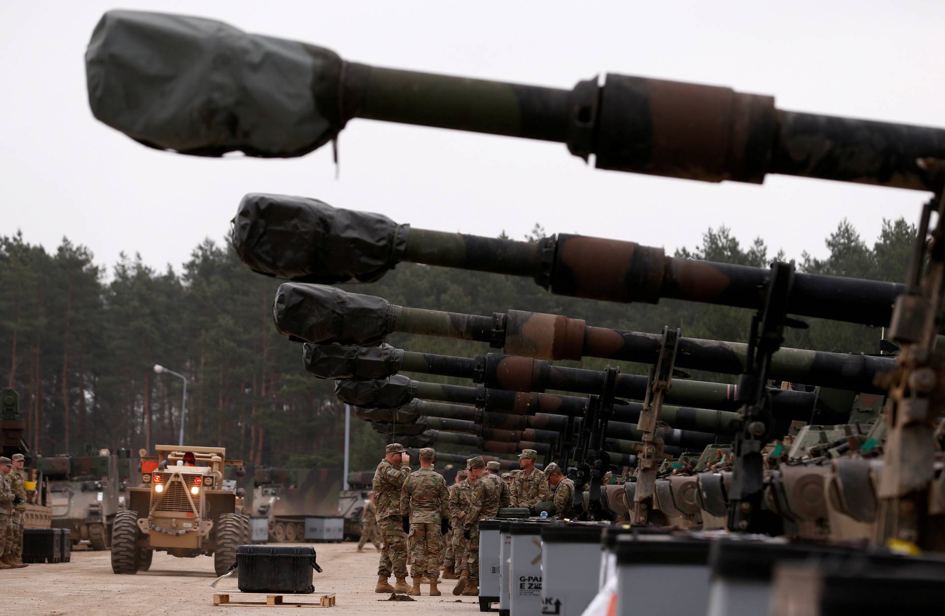 FILE PHOTO: Deployment of U.S. troops from 2nd Armored Brigade Combat Team, 1st Armored Division for military exercises in Drawsko Pomorskie training area