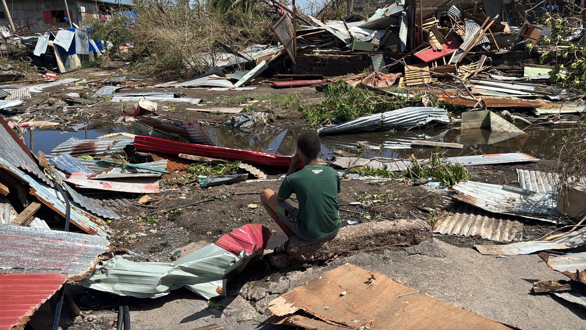 Aftermath of the Cyclone Chido, in Mayotte