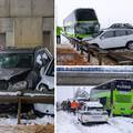 Smrskani bus i pet automobila u lančanom sudaru. Pogledajte fotografije nesreće kod Gospića