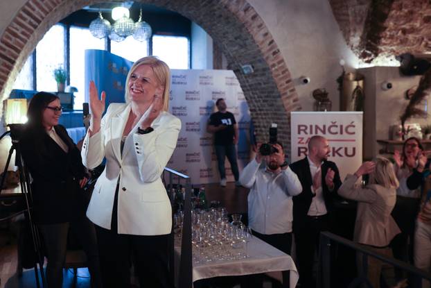 Rijeka: Doček izbornih rezultata u stožeru Ive Rinčić