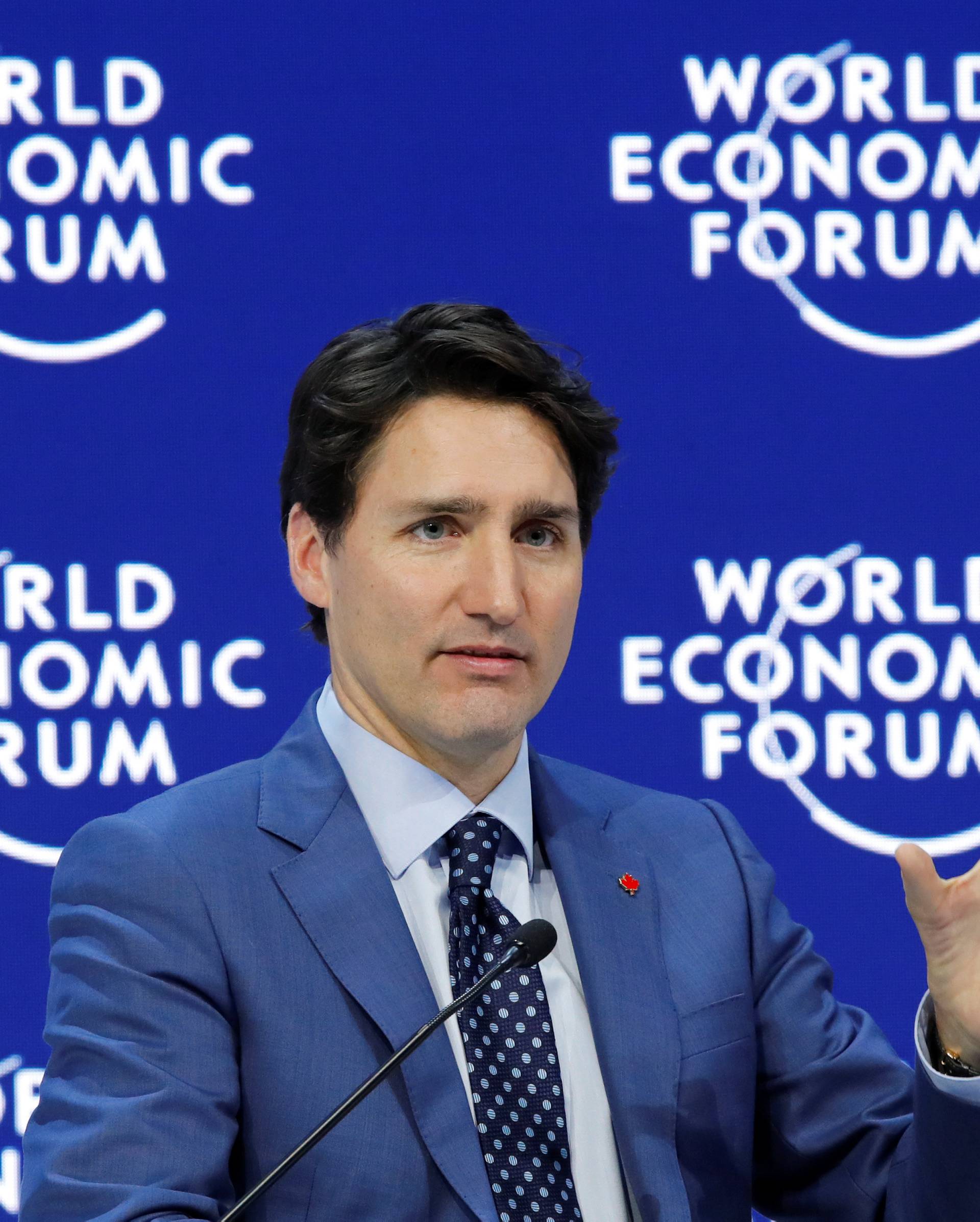 Canada's Prime Minister Justin Trudeau attends the World Economic Forum (WEF) annual meeting in Davos