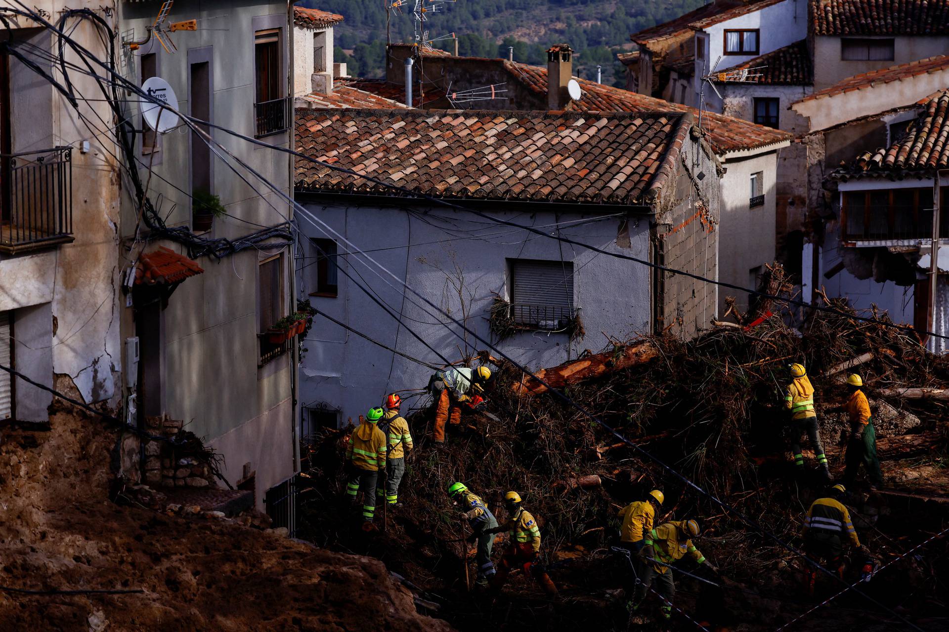 Aftermath of floods in Letur