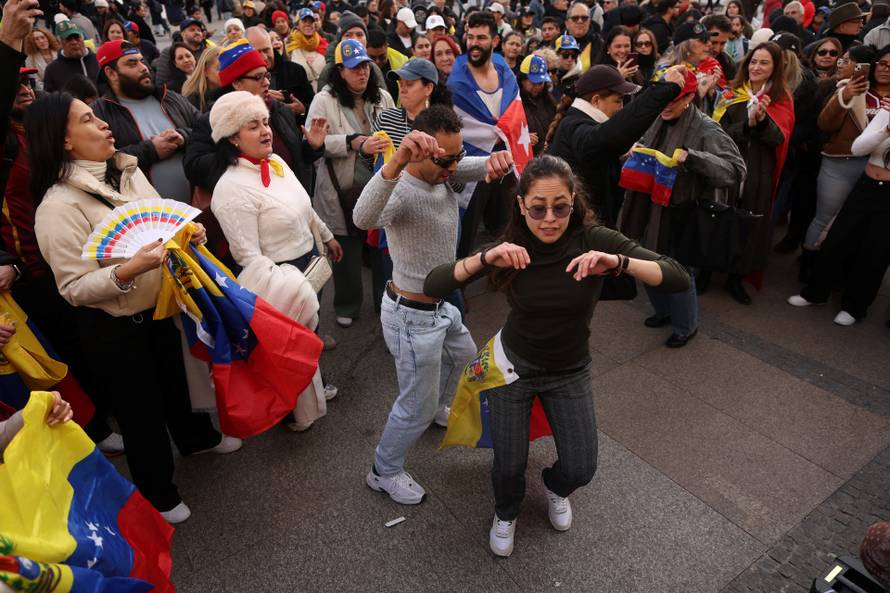Protest in support of Venezuela, in Madrid