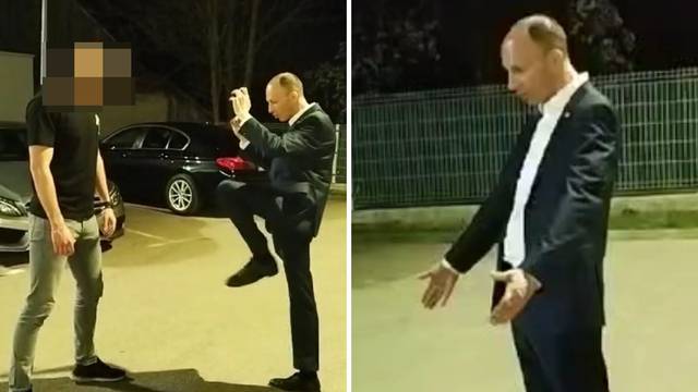 Urnebesna snimka: Pogledajte kako HDZ-ov župan podučava borilačke vještine na parkingu!