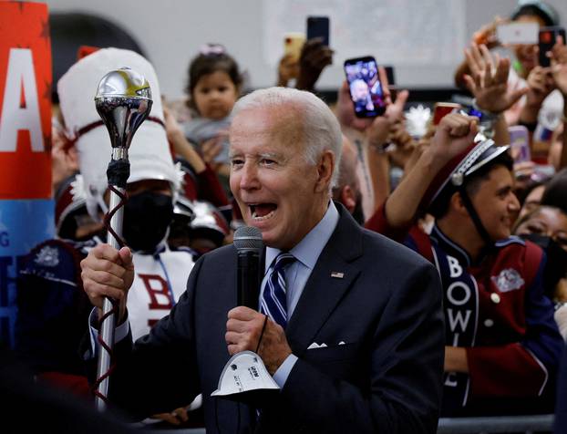 FILE PHOTO: U.S. President Biden attends DNC rally in Rockville, Maryland