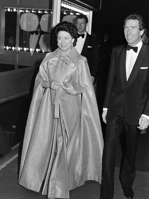 LONDON, UK. January, 1975: HRH Princess Margaret & husband Lord Snowdon attends the royal premiere of "The Great McGonagall".

File photo © Paul Smith/Featureflash
