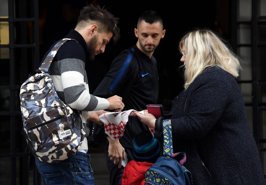 Zagreb: Okupljanje hrvatske nogometne reprezentacije uoči utakmice sa Slovačkom