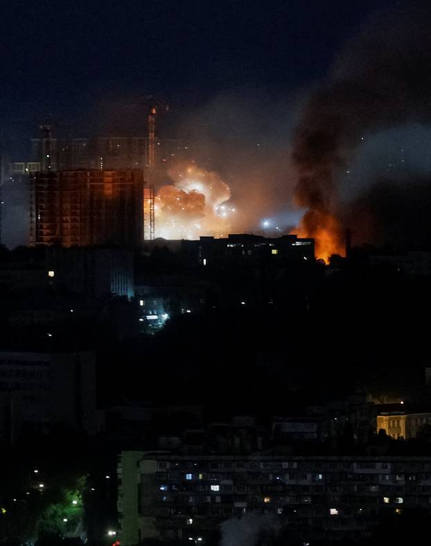 Russian missile strike in Kyiv