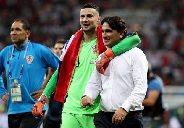 Moskva: Slavlje hrvatske nogometne reprezentacije nakon pobjede nad Engleskom