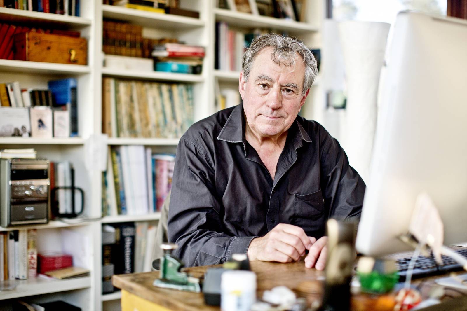 Terry Jones at home in London.