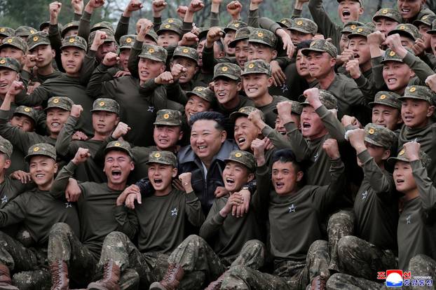 FILE PHOTO: North Korean leader Kim visits 'Storm Corps' in Tokchon