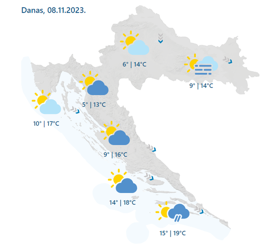 Danas i sutra vedro, od petka stiže novo pogoršanje: Za vikend u gorju moguć i snijeg