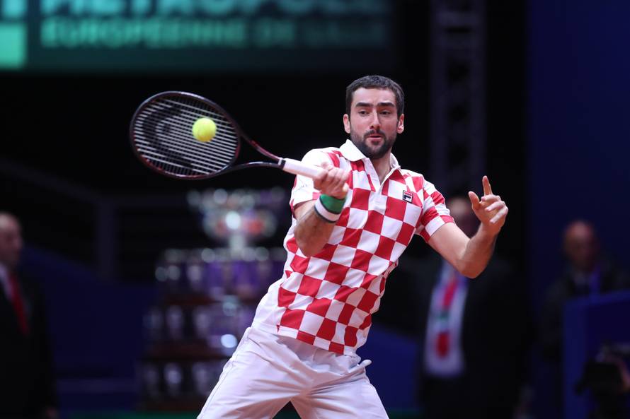 Lille: U 4. meÄu finala Davis Cupa sastali se Lucas Pouille i Marin ÄiliÄ