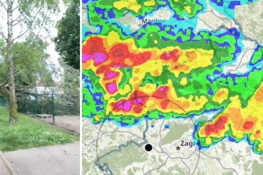 Jako nevrijeme zahvatilo je Zagreb: Vjetar je čupao grane! U Čepinu problemi sa strujom...
