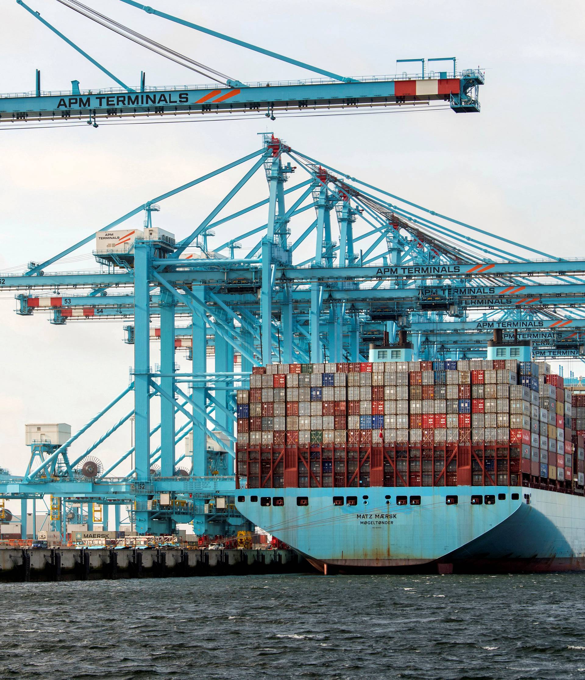 FILE PHOTO: A container terminal is seen at the port of Rotterdam