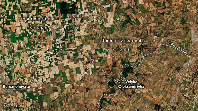 Snimke NASA-e otkrile: Rusi su na ukrajinskim poljima požnjeli žito  vrijedno milijardu dolara