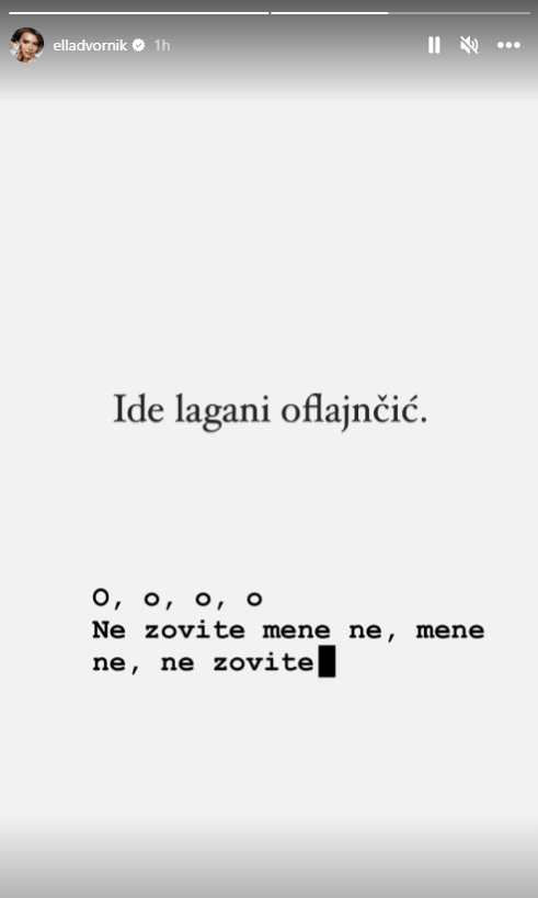 Ella Dvornik najavila povlačenje s društvenih mreža, dan kasnije se već javila: 'Idem u komu...'