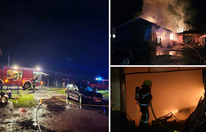 FOTO Buktinja kod Siska: Vatra zahvatila radionicu, vatrogasci uspjeli spasiti obiteljsku kuću