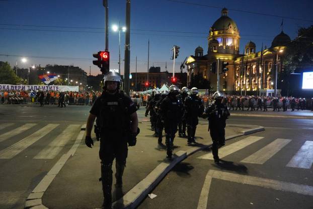 Policijske snage na velikom studenstskom prosvjedu u Beogradu