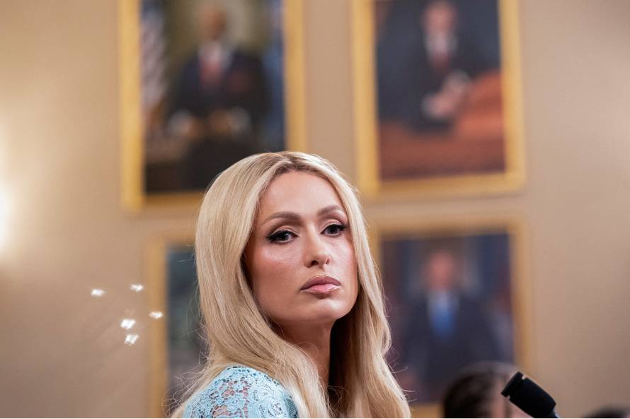 Paris Hilton testifies before the U.S. House Ways & Means Committee, in Washington
