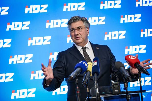 Zagreb: Izjava za medije Andreja Plenkovi&cacute;a nakon zajedni&ccaron;ke sjednice Predsjedni&scaron;tva i Nacionalnog odbora HDZ-a