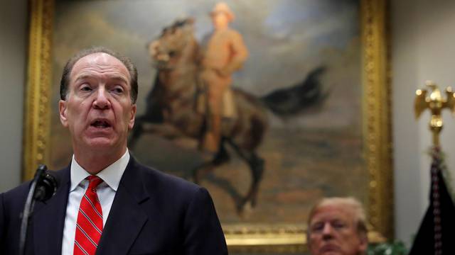 FILE PHOTO: U.S. candidate in election for the next President of the World Bank David Malpass speaks at an event with U.S. President Donald Trump at the White House in Washington