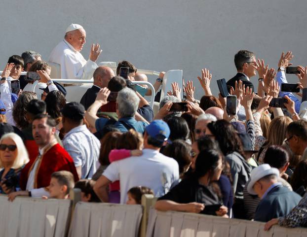 Pope Francis holds the weekly general audience at the Vatican