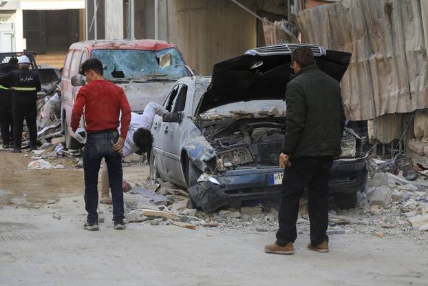 Aftermath of an Israeli strike, in Beirut