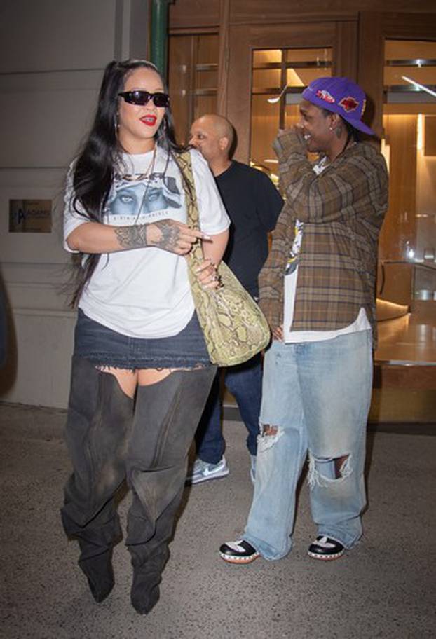 Rihanna and asap rocky leave office building in New York City