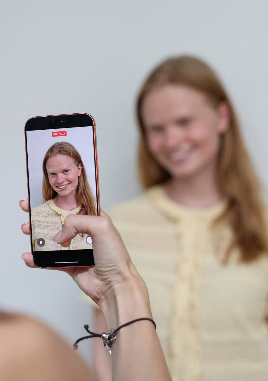 Russian model Anastasia Kostromitina, who goes viral with striking likeness to Norway's Erling Haaland, poses in Moscow