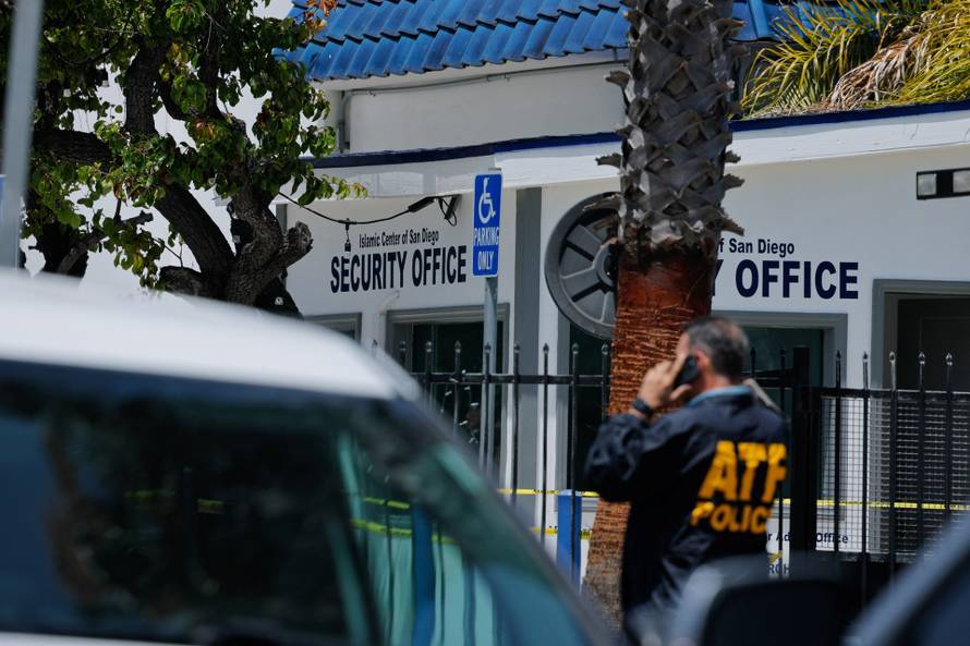 Scene of a reported active shooter situation at the Islamic Center in San Diego