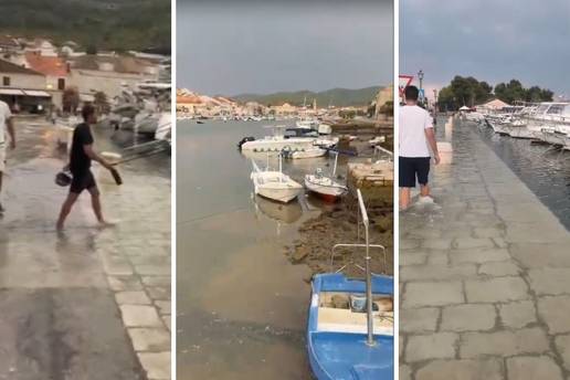 U&Zcaron;IVO Dalmacija na udaru jakog nevremena!  Na Hvaru poplavile ceste,  problemi i na Kor&ccaron;uli...
