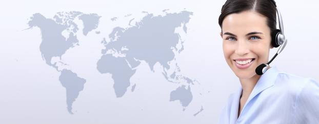 Contact,Us,,Customer,Service,Operator,Woman,With,Headset,Smiling,Isolated