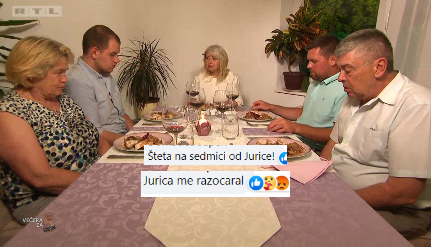 Gledatelji 'Večere za 5' o Jurici: Razočarao me. Šteta na sedmici