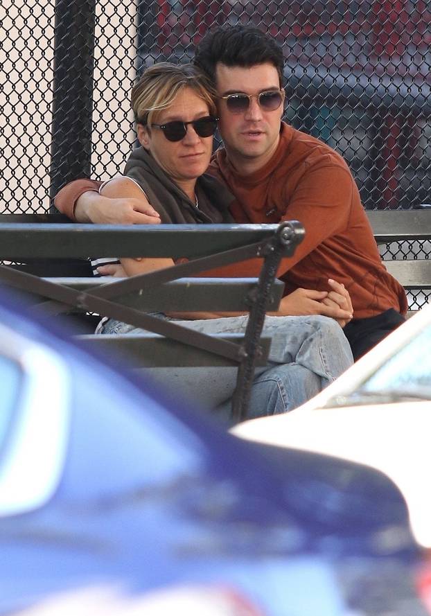 Chloe Sevigny shows some PDA with unidentified Boyfriend during an outing in New York, NY