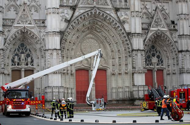 Fire at the Cathedral of Saint Pierre and Saint Paul in Nantes