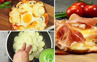 Pizza bez brašna na podlozi od krumpira: S pršutom i jajetom