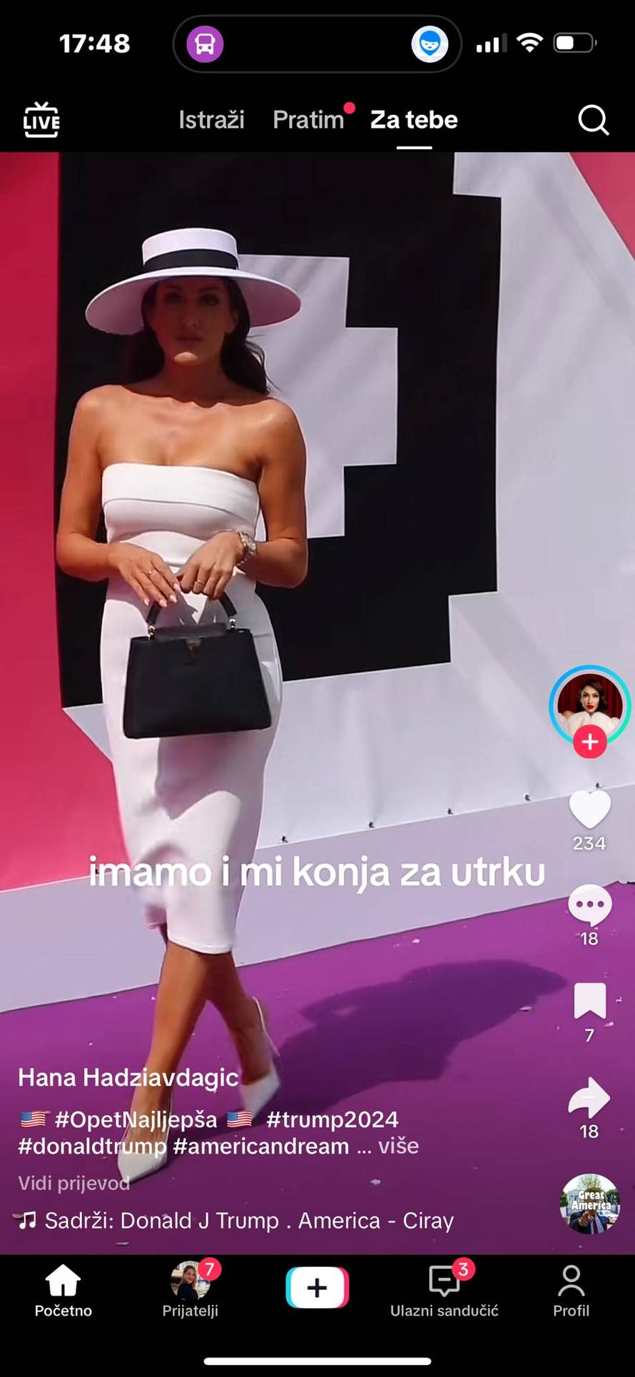 Hana nosila šešir ala Melania i torbu od 6500 €: 'I mi konja za trku imamo. I Lauren me kopira'