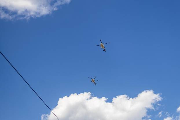 Zagreb: Generalna proba svečanog vojnog mimohoda - zračne snage 