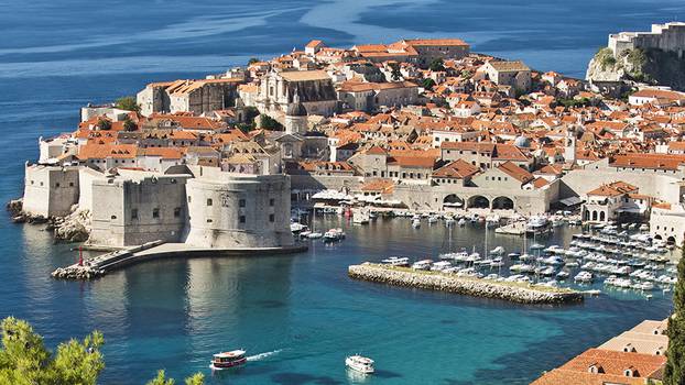 A sunny day in Dubrovnik, Croatia.